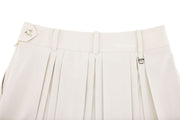 LOGO SNAP PLEATED SKIRT