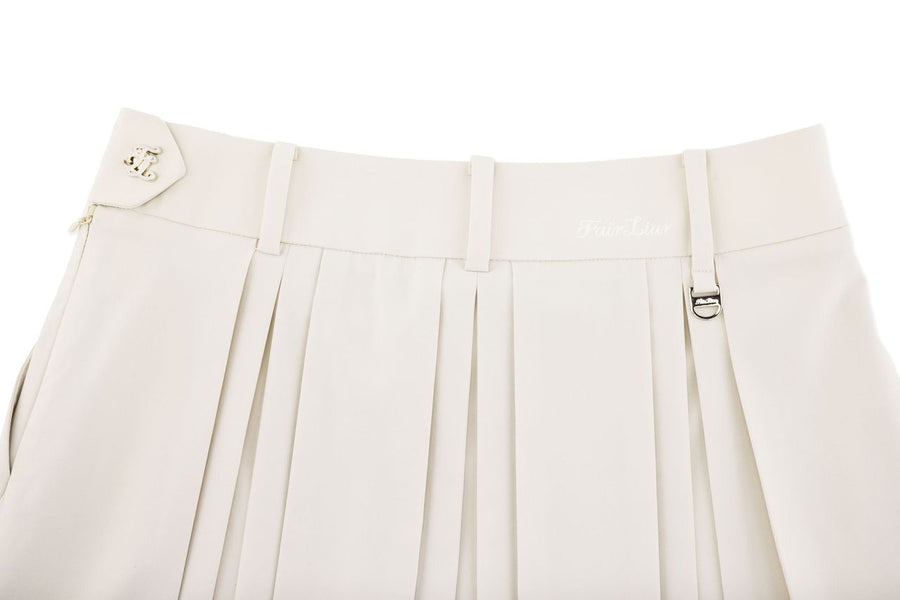 LOGO SNAP PLEATED SKIRT