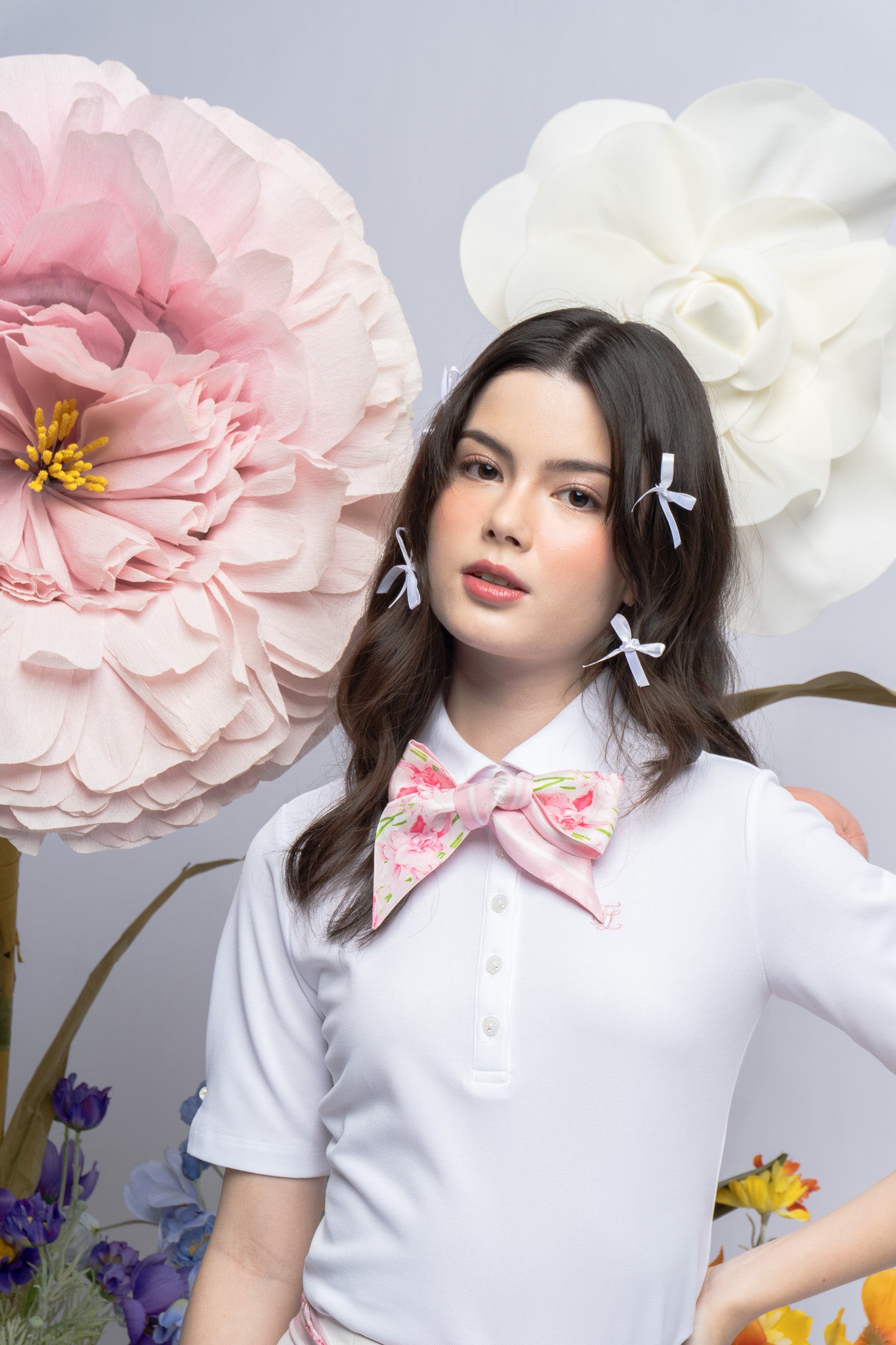 [SINGAPORE EXCLUSIVE] ORCHID SCARF SET T-SHIRT