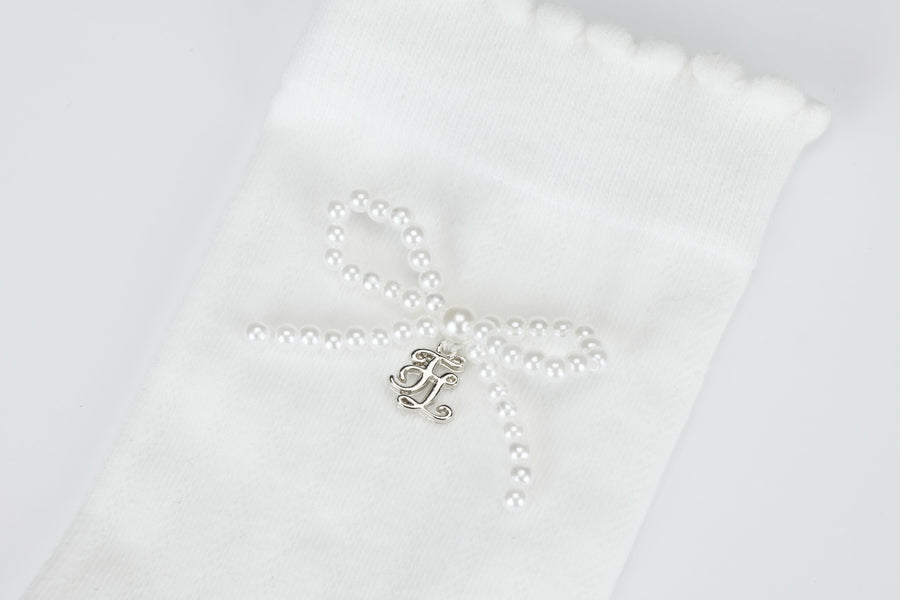 PEARL RIBBON ANKLE SOCKS