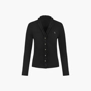 RIBBED FRILL CARDIGAN