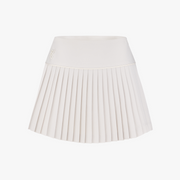 PEARL LOGO FLARED PLEATS SKIRT