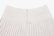 PEARL LOGO FLARED PLEATS SKIRT