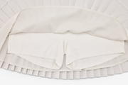 PEARL LOGO FLARED PLEATS SKIRT