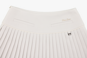 PEARL LOGO FLARED PLEATS SKIRT