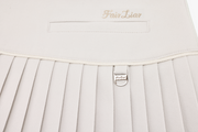 PEARL LOGO FLARED PLEATS SKIRT