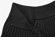 PEARL LOGO FLARED PLEATS SKIRT