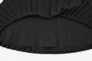 PEARL LOGO FLARED PLEATS SKIRT