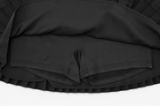 PEARL LOGO FLARED PLEATS SKIRT