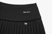 PEARL LOGO FLARED PLEATS SKIRT