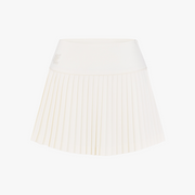 PEARL LOGO FLARED PLEATS SKIRT