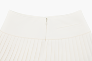 PEARL LOGO FLARED PLEATS SKIRT