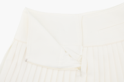 PEARL LOGO FLARED PLEATS SKIRT