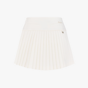 PEARL LOGO FLARED PLEATS SKIRT