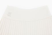 PEARL LOGO FLARED PLEATS SKIRT