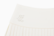 PEARL LOGO FLARED PLEATS SKIRT