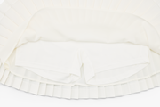 PEARL LOGO FLARED PLEATS SKIRT