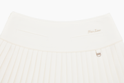 PEARL LOGO FLARED PLEATS SKIRT
