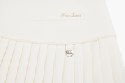 PEARL LOGO FLARED PLEATS SKIRT