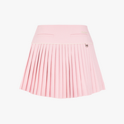 PEARL LOGO FLARED PLEATS SKIRT