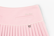 PEARL LOGO FLARED PLEATS SKIRT