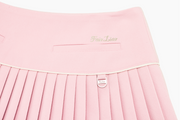 PEARL LOGO FLARED PLEATS SKIRT