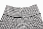 CRYSTAL LOGO FLARED PLEATS SKIRT