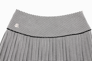 CRYSTAL LOGO FLARED PLEATS SKIRT