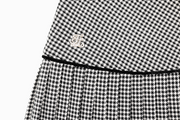 CRYSTAL LOGO FLARED PLEATS SKIRT