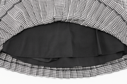 CRYSTAL LOGO FLARED PLEATS SKIRT