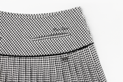 CRYSTAL LOGO FLARED PLEATS SKIRT