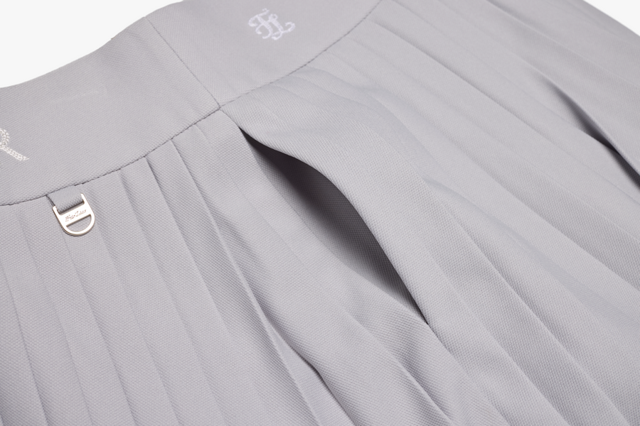 PIQUE PLEATS SKIRT