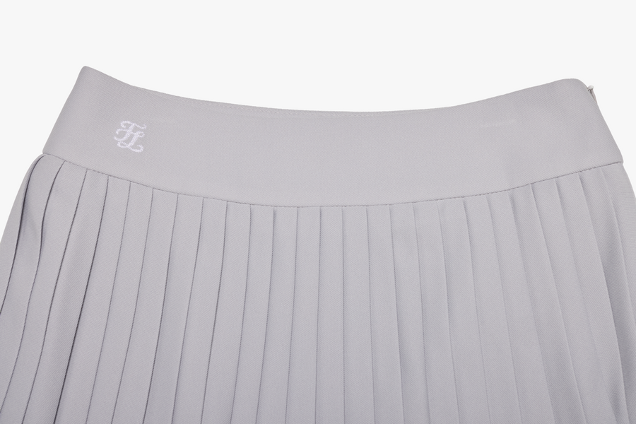 PIQUE PLEATS SKIRT