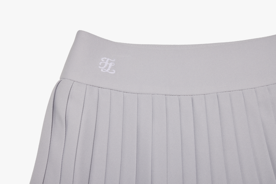 PIQUE PLEATS SKIRT