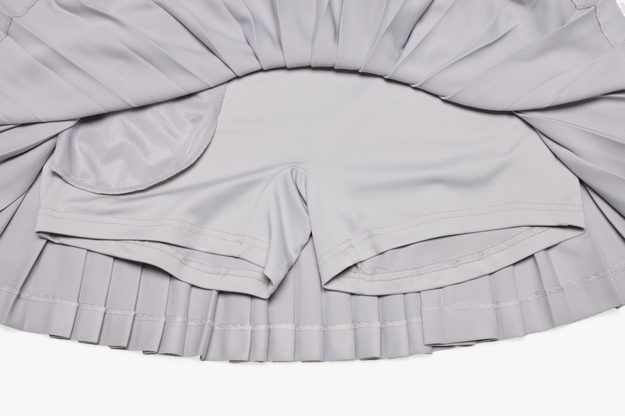 PIQUE PLEATS SKIRT