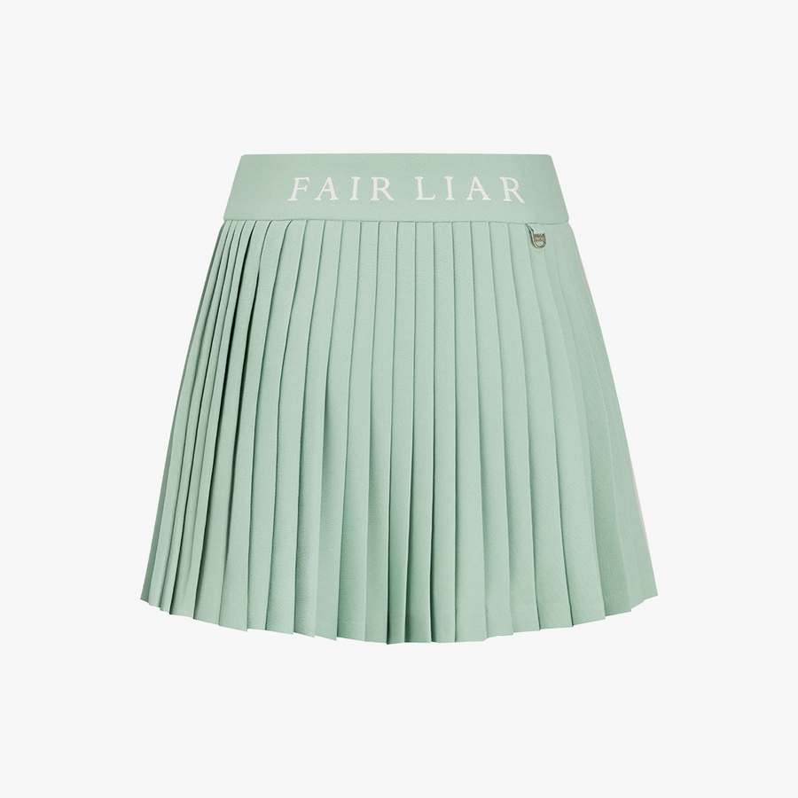 PIQUE PLEATS SKIRT