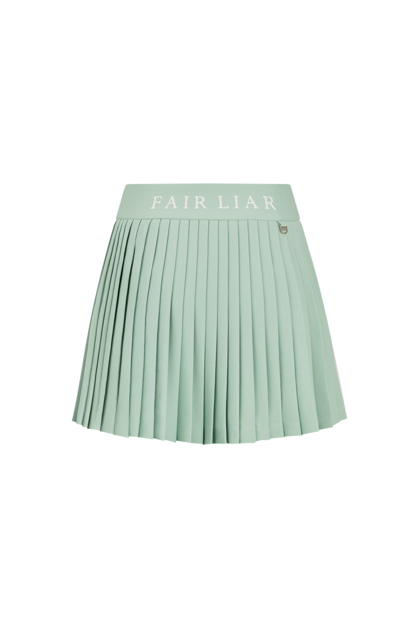 PIQUE PLEATS SKIRT