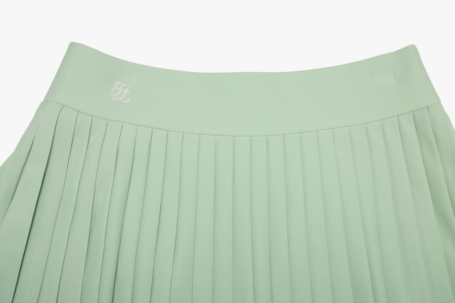 PIQUE PLEATS SKIRT