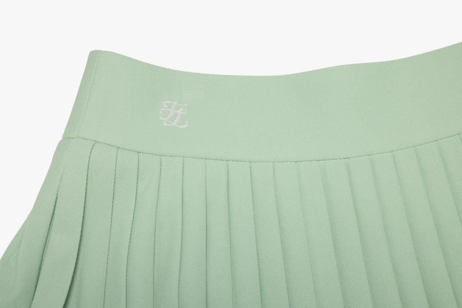 PIQUE PLEATS SKIRT