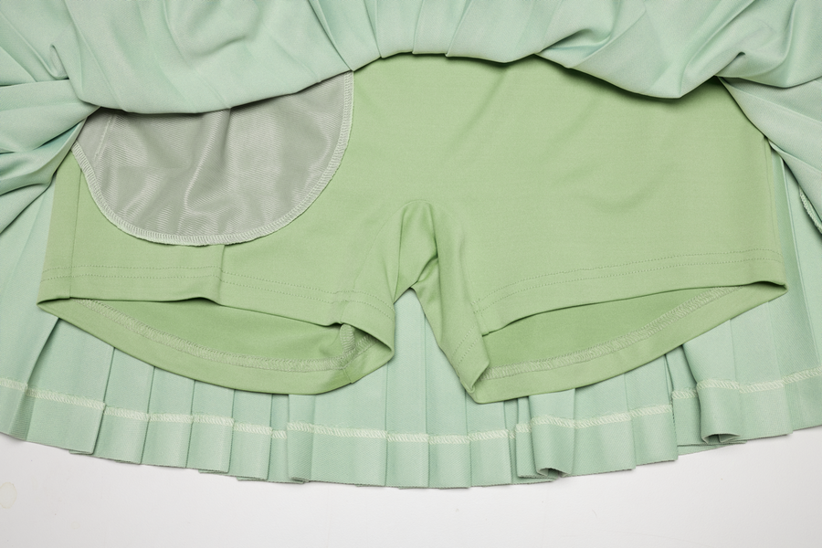 PIQUE PLEATS SKIRT
