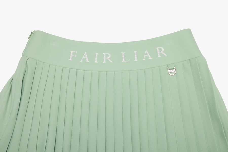 PIQUE PLEATS SKIRT