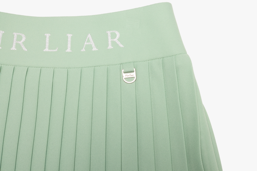 PIQUE PLEATS SKIRT
