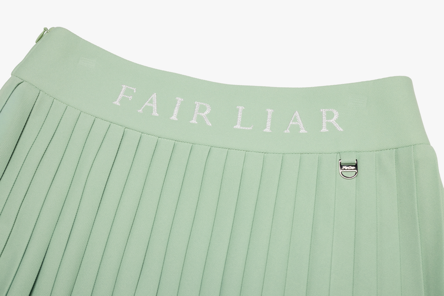 PIQUE PLEATS SKIRT