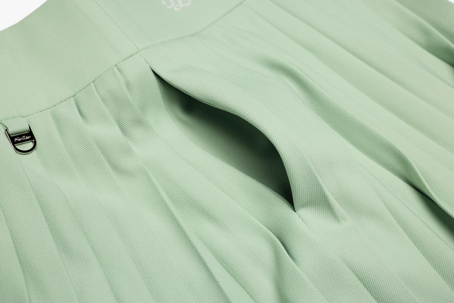 PIQUE PLEATS SKIRT