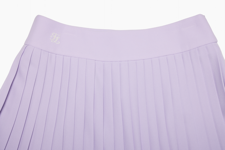 PIQUE PLEATS SKIRT
