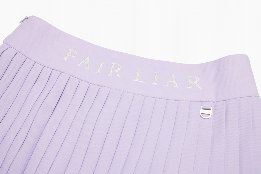 PIQUE PLEATS SKIRT