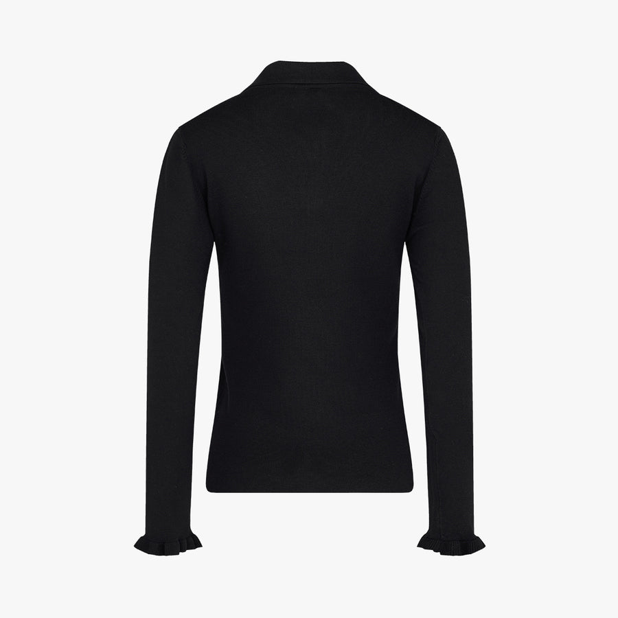 FLAT COLLAR OPEN POINTED KNIT