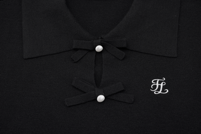 FLAT COLLAR OPEN POINTED KNIT
