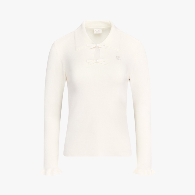 FLAT COLLAR OPEN POINTED KNIT