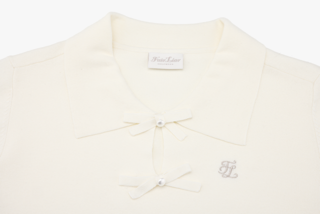 FLAT COLLAR OPEN POINTED KNIT